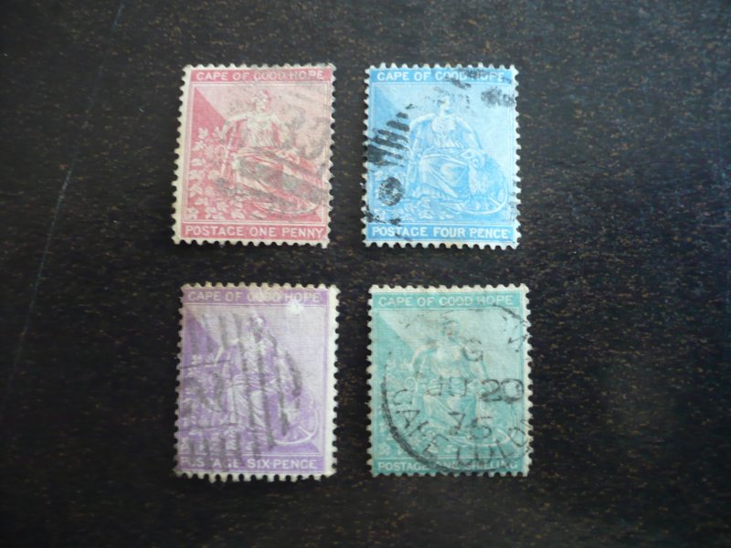 Stamps - Cape of Good Hope - Scott# 16-19 - Used Part Set of 4 Stamps
