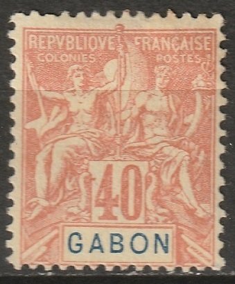 Gabon 1904 Sc 26 Yt 26 MH* partial gum