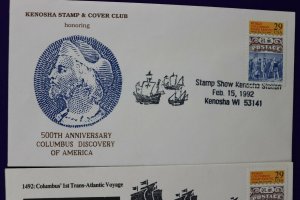 CIAPEX 1992 sc#2616 Columbus Altoona IA Philatelic exhibit Kenosha WI stamp show