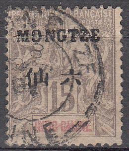 French Offices in China,Mongtseu 6 CV $10.00 U