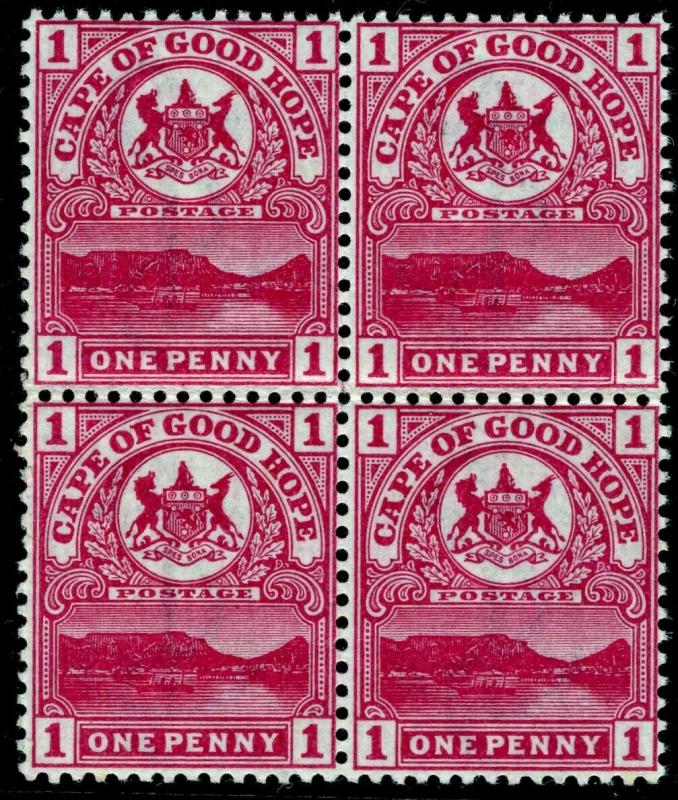 CAPE OF GOOD HOPE-1900 1d Carmine.  An unmounted mint block of 4 Sg 69