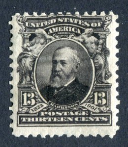 US 1902. Harrison. 13c stamp. Mint LH. Sc#308.