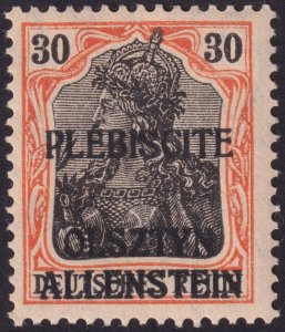 Allenstein 1920 'Plebiscite' Issue; #1-#14 (Not including #4) (21 pcs)