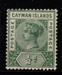 CAYMAN ISLANDS SG1 1900 ½d DEEP GREEN MTD MINT