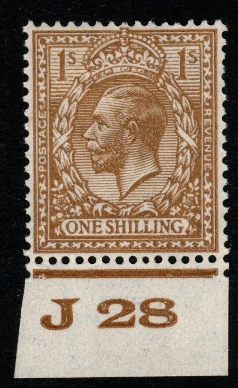 GB SG429 N45(1) 1924 1/= BISTRE-BROWN CONTROL J28 MTD MINT