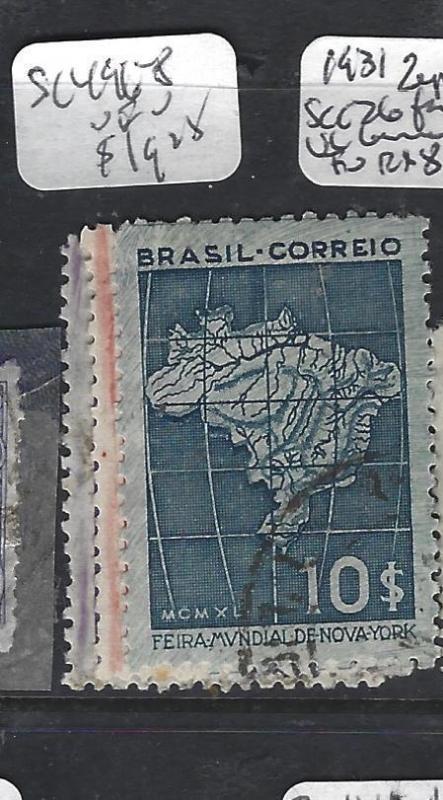 BRAZIL (P2711B)  NY WORLDS FAIR SC 496-8    VFU