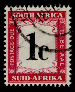 SOUTH AFRICA QEII SG D45, 1c black & carmine, FINE USED.