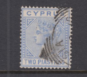 Cyprus Sc 13 used. 1881 2pi ultra QV, wmkd Crown & CC, Nicosia squared circle