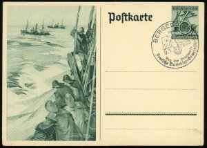 Bergedorf 1938 WHW Winter Help Special Postmark Card Europe Germany Winterhilfe