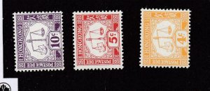 HONG KONG # J13-J15 VF-MNH/MVVLH+J19-J22 VF-MNH POSTAGE DUES