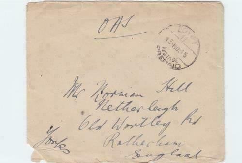 egypt 1940's on active service british field post censor cover  ref r15544