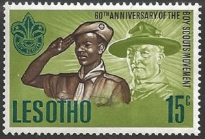 LESOTHO SC#44 60th Anniversary of Scout Movement (1967) MH