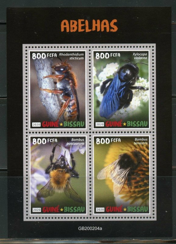 GUINEA BISSAU  2020  BEES SHEET MINT  NH