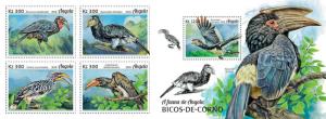 Z08 ANG18122ab ANGOLA 2018 Hornbills MNH ** Postfrisch Set