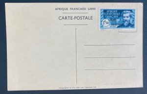 Mint French Equatorial Africa RPPC Postcard Brazzaville General De Gaulle