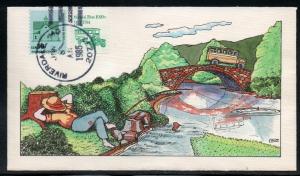 US #2123 Transportation Coil FDC Collins Hand Painted B443