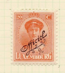 Luxembourg 1921-22 Early Issue Fine Mint Hinged 20c. Official Optd 253200