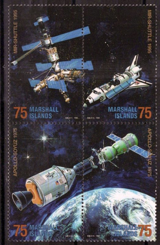 ZAYIX Marshall Islands 594 MNH Space Station Shuttle Apollo Soyuz 092023S57M