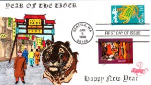 #3179 Year of the Tiger Combo B Line FDC