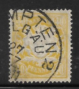 Bavaria - Scott #68 40pf Yellow  F VF Used