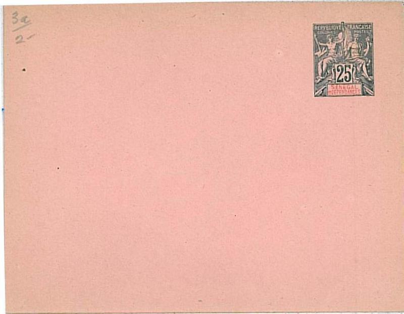 POSTAL STATIONERY : SENEGAL - HIGGINGS & GAGE #3a