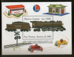 Sierra Leone 1992 Toy Trains Series Locomotive Transport M/s Sc 1552 MNH # 5633