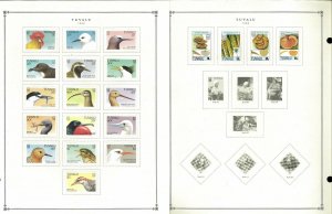 Tuvalu 1976-1991 M & First Day Cancelled Hinged on Scott Int. Pages Thru 1999