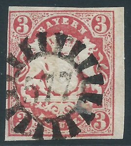 Bavaria, Sc #16, 3kr Used