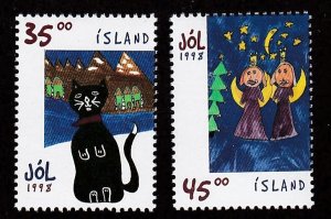 Iceland # 867-868, Children's Drawings, Mint NH, 1/2 Cat