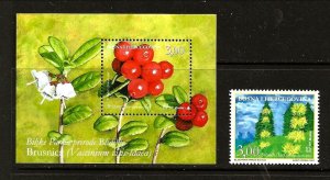 Bosnia & Herzegovina (Croatia ADM) Sc 182-3 NH SET of 2007 - Flowers - Nature