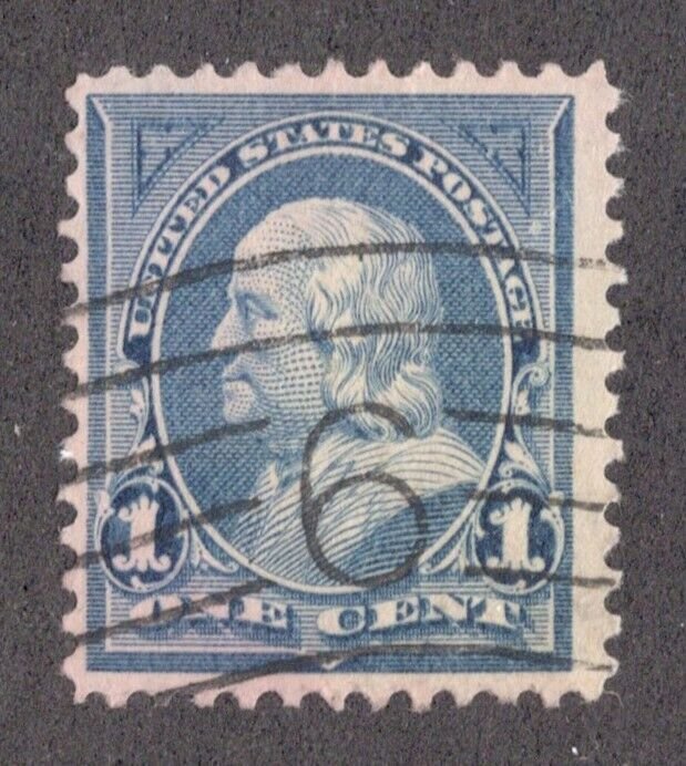 OAS-CNY 3839 REGULAR ISSUE 1894 SCOTT 247 $0.01 FRANKLIN BLUE USED VF