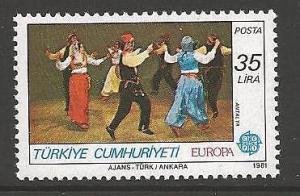 TURKEY SG2730 1981 FOLK DANCES 35l MNH