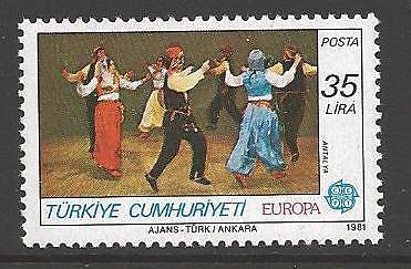 TURKEY SG2730 1981 FOLK DANCES 35l MNH