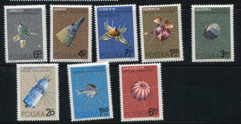 Poland 1966 Mi 1730-7 MNH Spacecrafts