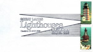 SPECIAL PICTORIAL POSTMARK CANCEL LIGHTHOUSE SERIES GREAT LAKES CLEVELAND OHIO