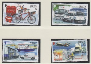 Jersey 2013, ' Postal vehicles  set of 4.  unmounted mint NHM