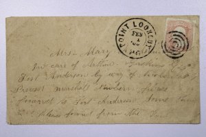 CSA 1864 Point Lookout Treaty Mail Cover / No Letter - L37936