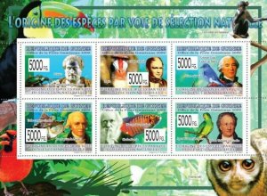 Guinea 2009 MNH-The Origin of Species Trough Natural Selection, Aristotle.