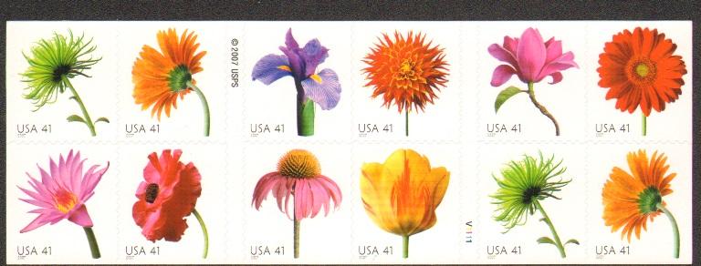 US #4176-85 Mint Sheet Beautiful Blooms 