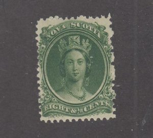 NOVA SCOTIA # 11 VF-MXLH 81/2cts GREEN CAT VALUE $15 (NS46)