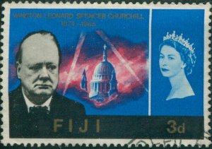 Fiji 1966 SG345 3d Sir Winston Churchill QEII FU