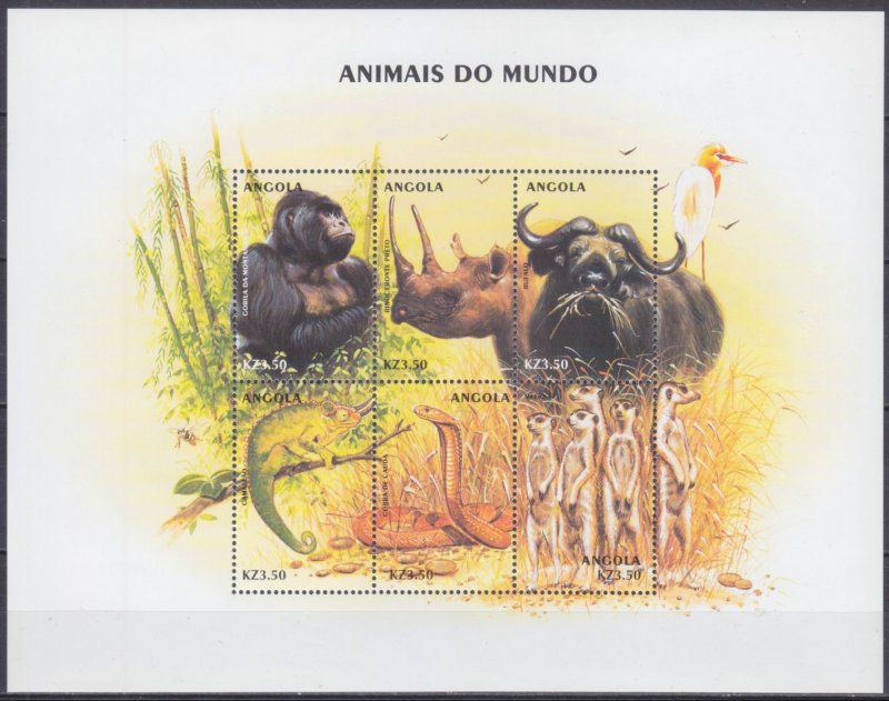 2000 Angola 1479-84KL African fauna 10,00 €