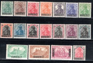 Saar - Scott # 41 - 58, mint nh