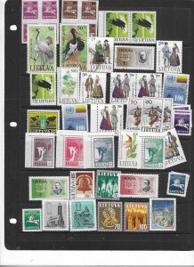 LITHUANIA COLLECTION ON STOCK SHEET MINT/USED