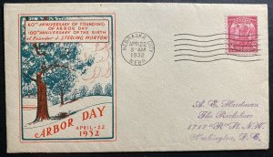 1932 Nebraska City USA First day Cover FDC Arbor Day Sc#717