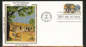 1725 Alta California FDC  on Colorano Silk Cache U/A