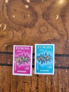 Stamps French Andorra Scott #210-11 nh