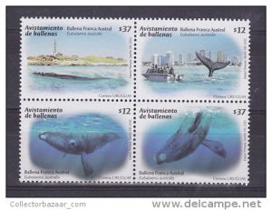 Whale mammal marine life coast shore fauna and  lighthouse of Uruguay MNH stamps