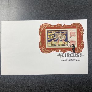 FDC 4905c Circus Souvenir Sheet First Day Of Issued Cover