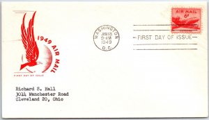U.S. FIRST DAY COVER 6c AIRMAIL RATE ON HOUSE OF FARNHAM CACHET 1949